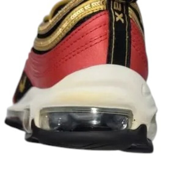 Nike Air Max 97 University Red/ Metallic Gold Sequin Sz 9 Women - Picture 9 of 13